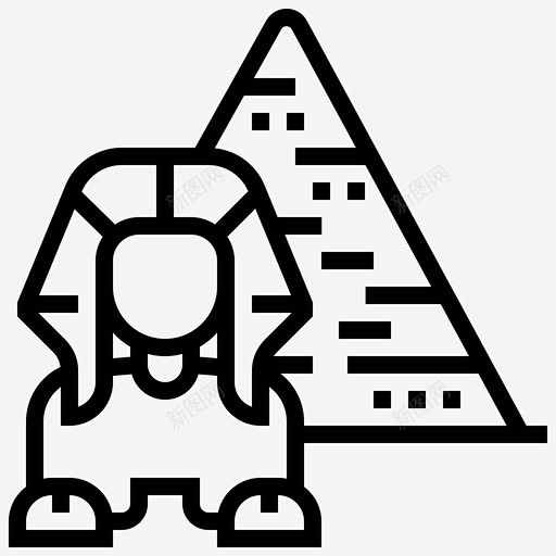 金字塔古代埃及 标识 标志 UI图标 设...