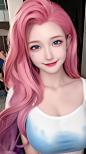 General 2140x3840 Seraphine (League of Legends) League of Legends pink hair vertical smiling looking at viewer