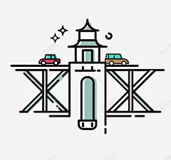 彩色手绘的建筑物高清素材 手绘 免费下载 页面网页 平面电商 创意素材 png素材