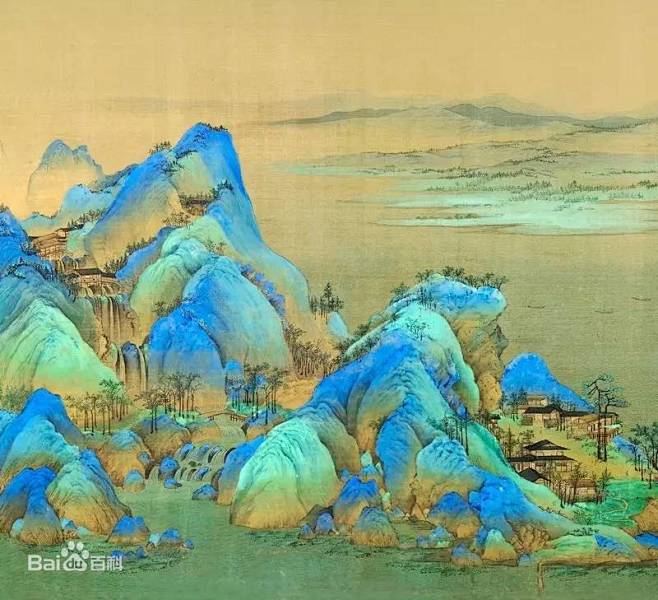 《千里江山图》是北宋王希孟创作的绢本设色画，现收藏于北京故宫博物院。 该作品以长卷形式，立足传统，画面细致入微，烟波浩渺的江河、层峦起伏的群山 ...