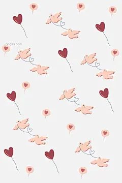 情人节信鸽底纹插画图片大小3543x5315px 图片尺寸509.92 KB 来自PNG搜索网 pngss.com 免费免扣png素材下载！爱心底纹#漂浮素材#气球底纹#