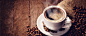 美味的咖啡和咖啡豆 背景 设计图片 免费下载 页面网页 平面电商 创意素材