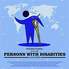 国际残疾人日，海报和横幅