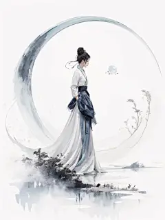 用AI给老婆拍写真 | 水墨 · 太极