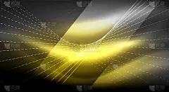 平滑的灯光效果，在发光的闪亮霓虹灯黑暗背景上的直线。能源技术的想法