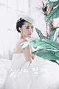 纯白韩式婚纱照室内篇《露菲娜公主》+来自：婚礼时光——关注婚礼的一切，分享最美好的时光。#新娘写真#