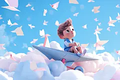 快乐儿童形象3D模型