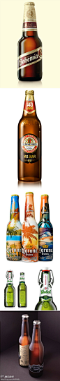 :[包装设计] 国外啤酒包装设计，酒类包装设计，酒瓶造型设计。