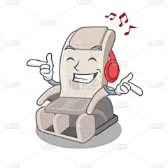 听音乐按摩椅中间房间卡通