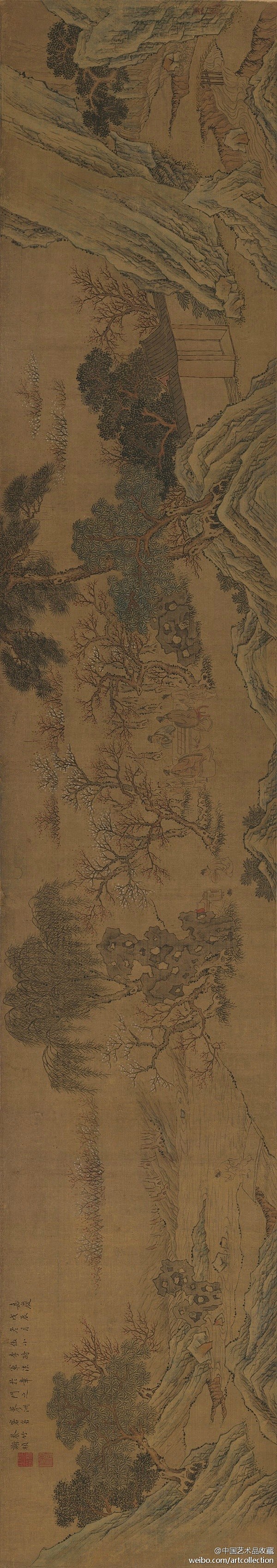 #山水画#【 清 谢桢 《闽游图》 】卷...