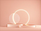 3d platform with neon shining and transp... | Premium Photo #Freepik #photo #gold #abstract #circle #geometric