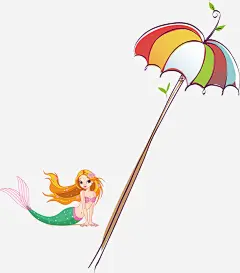 漂亮美人鱼_新图网 https://ixintu.com 美人鱼元素 卡通美人鱼 创意美人鱼 矢量美人鱼