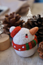 【雪人】糯米糍原创 圣诞羊毛毡雪人挂件 钥匙链 车挂……-淘宝网