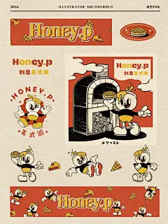 原创LOGO设计|复古美式派 - 小红书