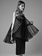 Soft Architectural Fashion - sheer pleated dress with delicate volume; sculptural fashion // David Laport褶皱服饰  百褶服饰