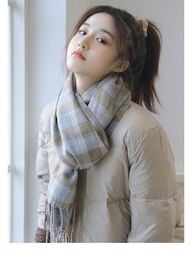 围巾女秋冬季学生软妹ins可爱少女韩版百...