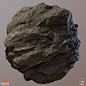 Desert Cliff, Daniel Thiger : Personal project, material study of a rough desert cliff. All made in Substance Designer.