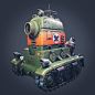 NOP-03 Sarubia Tank, Kevin Brunt : I finished this months ago, but hadn't gotten around to doing renders for it.  This was a fun asset I did on stream https://www.twitch.tv/sirdigitalbacon for a community challenge I created called Bacon Jam.  This one wa