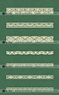 中国风宫廷古典花纹边框贴边图案中式传统花边纹样EPS矢量素材PNG-淘宝网