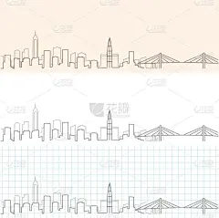 温州手绘天际线