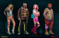 Cyberpunk 2077 crowd characters