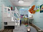 简欧儿童房卧室3D模型_精品3d模型_3d模型免费下载_欧模网