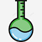 烧瓶科学线性颜色图标 平面电商 创意素材