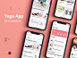 健身，瑜伽，？培训和健康护理服务，Yoga Fitness Mobile App UI Kit