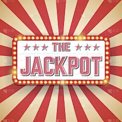 头奖的广告牌。电的灯泡。复古的帧。向量il