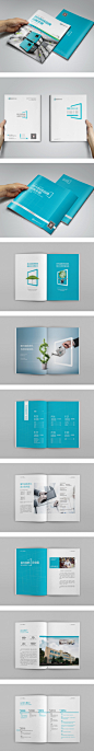 油烟净化科技产品画册设计 时尚蓝色科技画册作品 简约风格白色企业画册设计案例欣赏图