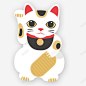 白色招财猫 页面网页 平面电商 创意素材