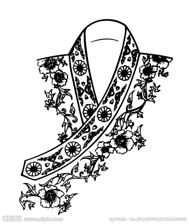 11:39:23古代衣领刺绣纹样寄月长安-麒麟同采自nipic