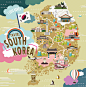 韩国旅游地图【矢量素材】27款-MICU设计-专业的设计交流资讯平台