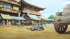 大树底下纳凉人采集到动画场景