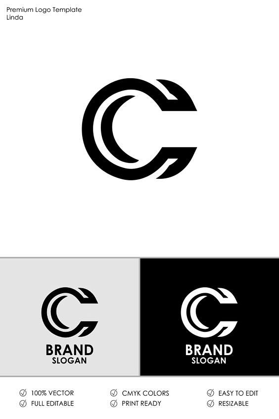 Letter C Logo Template, #Letter #Logo #Template #Logo