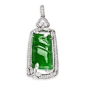 A fine jadeite and diamond pendant