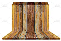 木质架子上的白色背景使用墙纸或背景。用于产品或包装，物体和水瓶的架子。