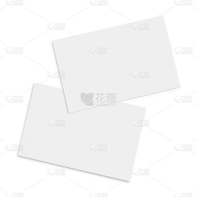 两张纸或塑料片上的白色素材-花瓣网