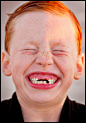 Children who have lost their front teeth always  have the largest grin! ♥ He's so cute!