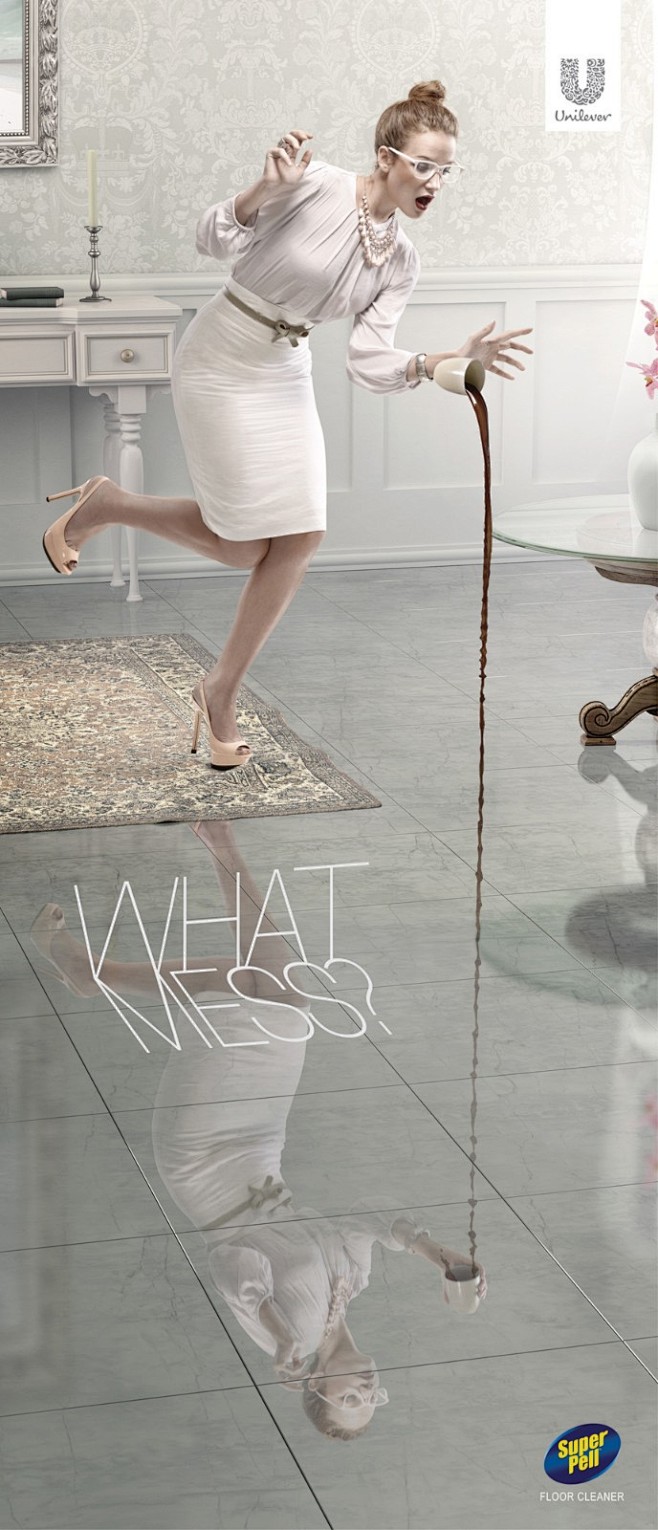地板清洁剂广告：Super Pell