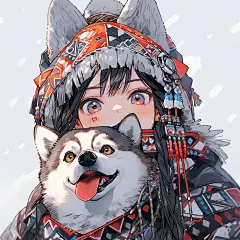 谁能不爱狗狗！女孩与修狗头像合辑