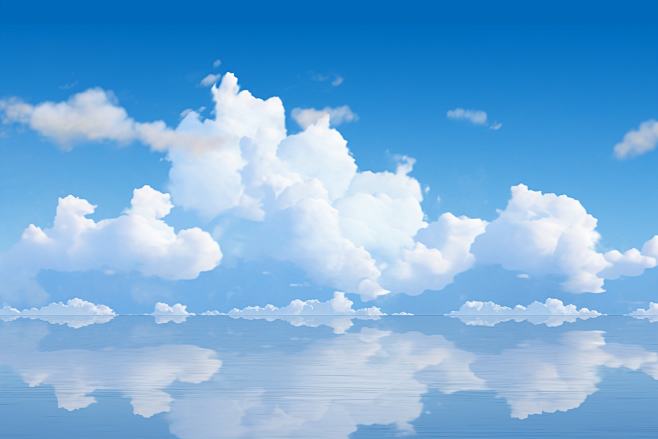 clouds over a blue s...