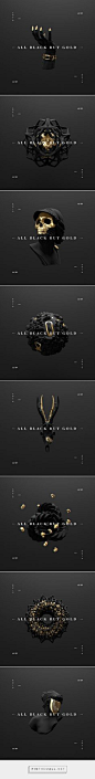 All black but gold on Behance - created via  