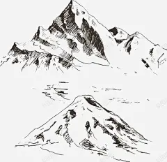 手绘大山矢量图 免费下载 页面网页 平面电商 创意素材