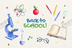 卡通水彩教育插画 【酷图网】书籍,书本,显微镜,学习,少儿教育,幼儿教育,早教机构,儿童教育,学习培训,兴趣爱好,培训,培养,培训机构,教育学习,课外学习,兴趣班,培训班,招生海报,特长培训,专业辅导,课外活动,儿童兴趣,少儿招生,辅导班,招生培训,补习班,暑期招生,暑期托管,托辅班,招生报名,少儿兴趣,幼小衔接,教育插画