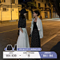 【摩登主义】无法拒绝成为全场焦点！时髦分体的复古黑白波点套装-淘宝网
