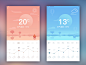 Weather interface 天气类APP插画设计 扁平化场景插画设计