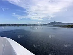 海港,邮轮,都市风光,腊包尔卡尔德拉火山,水,新的,巴布亚新几内亚,水平画幅,无人,几内亚