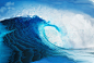 General 1920x1306 glitch art waveforms sea waves pixel sorting cyan blue