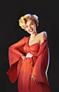 Marilyn Monroe , Matthew Lin : stylized study